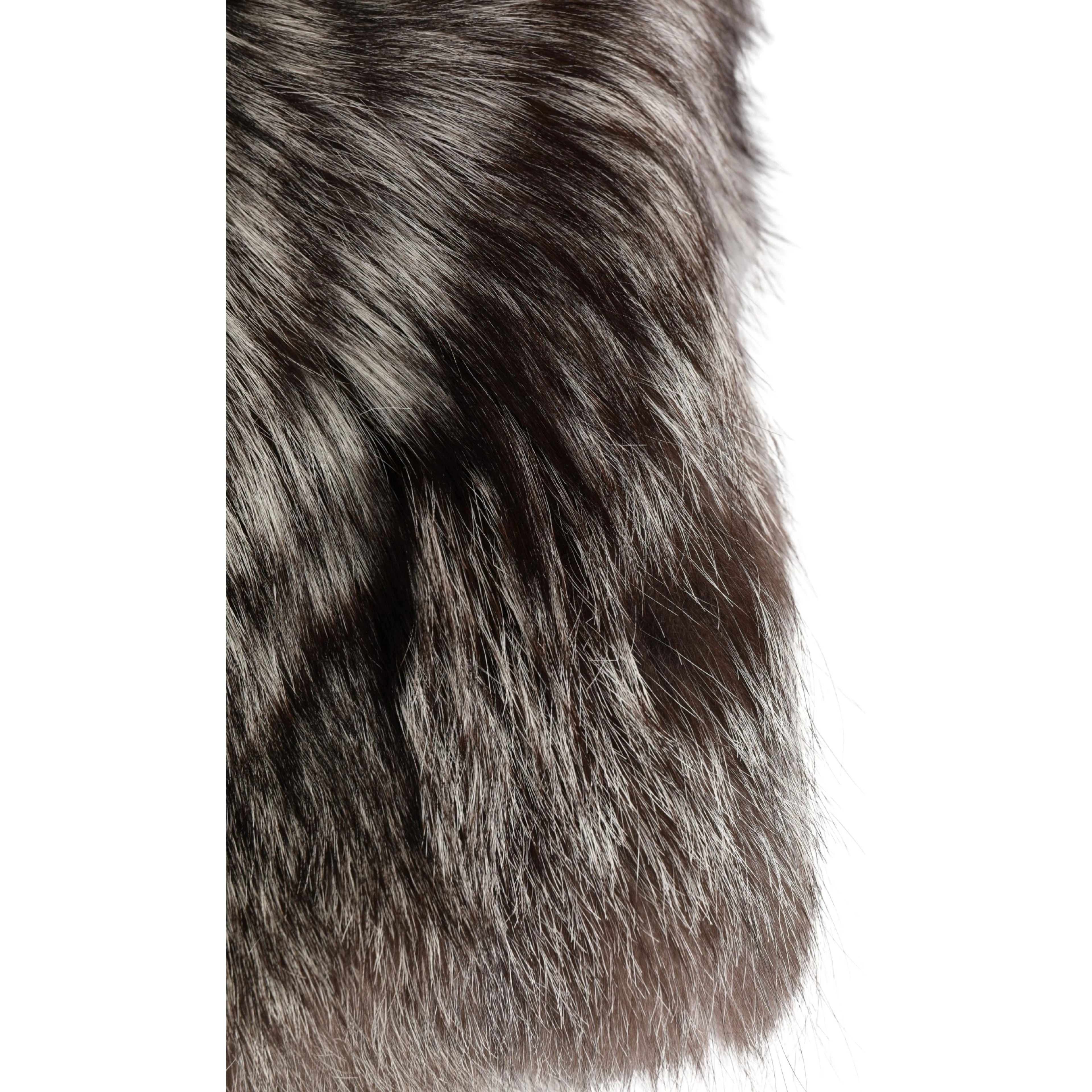 Brown Faux Fur Whole Head Wrap Capello Hat