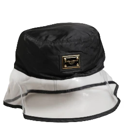Men Black Plastic Fisherman Bucket Capello Hat
