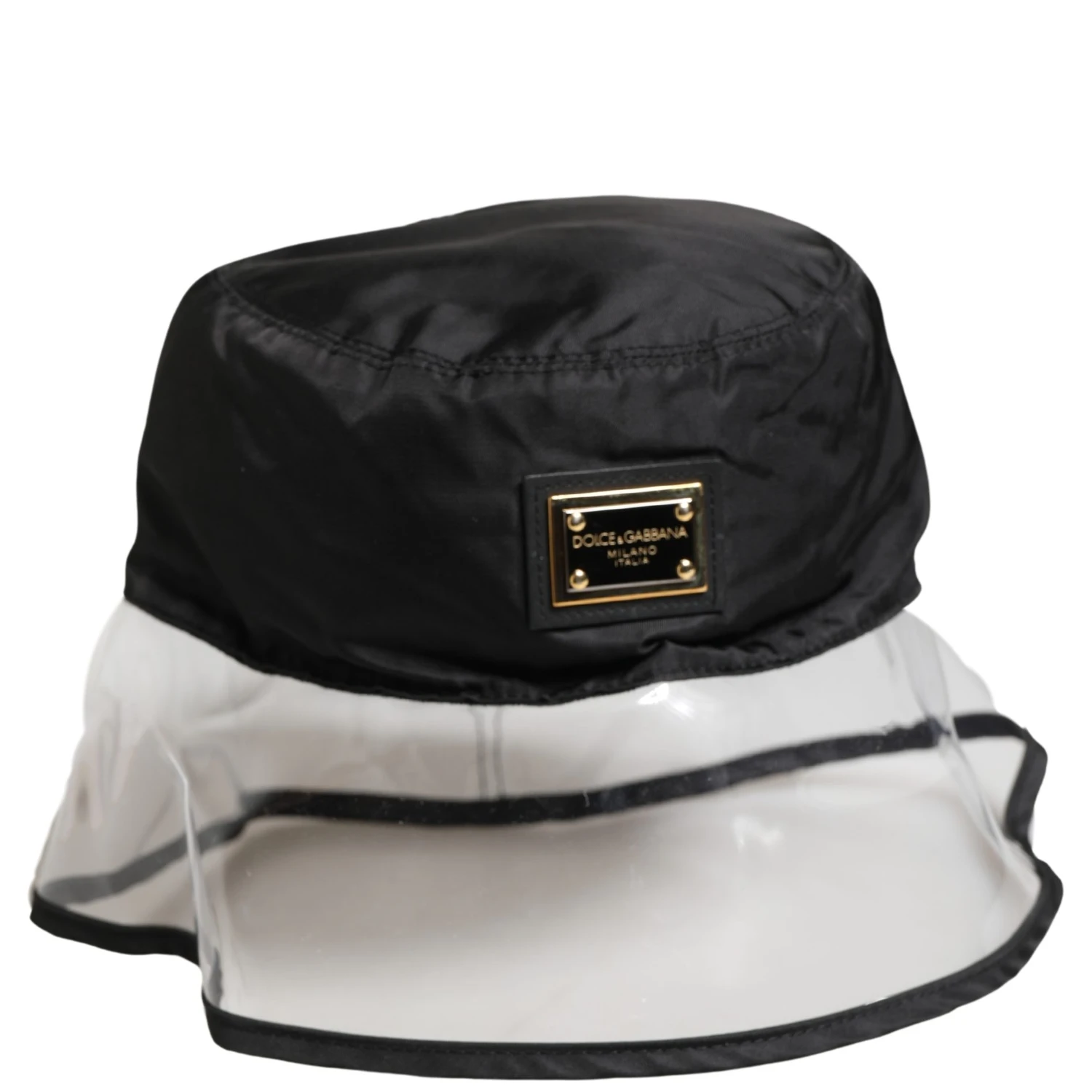Men Black Plastic Fisherman Bucket Capello Hat