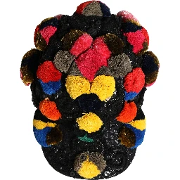 Multicolor Pom Poms Sequin Embellishment Hat