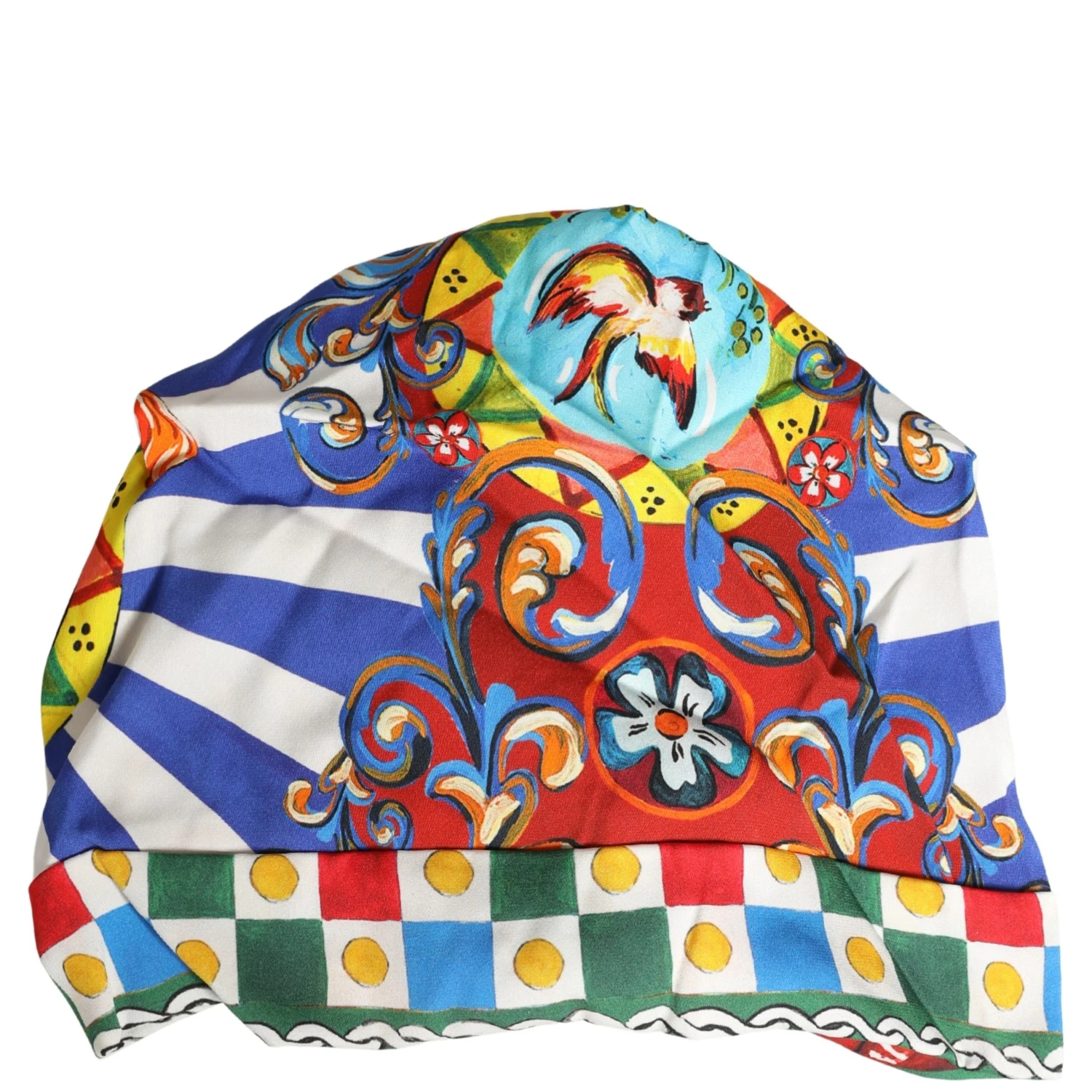 Multicolor Carretto Motif Turban Headwear Hat