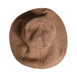 Brown Llama Wool Women Knitted Capello Hat
