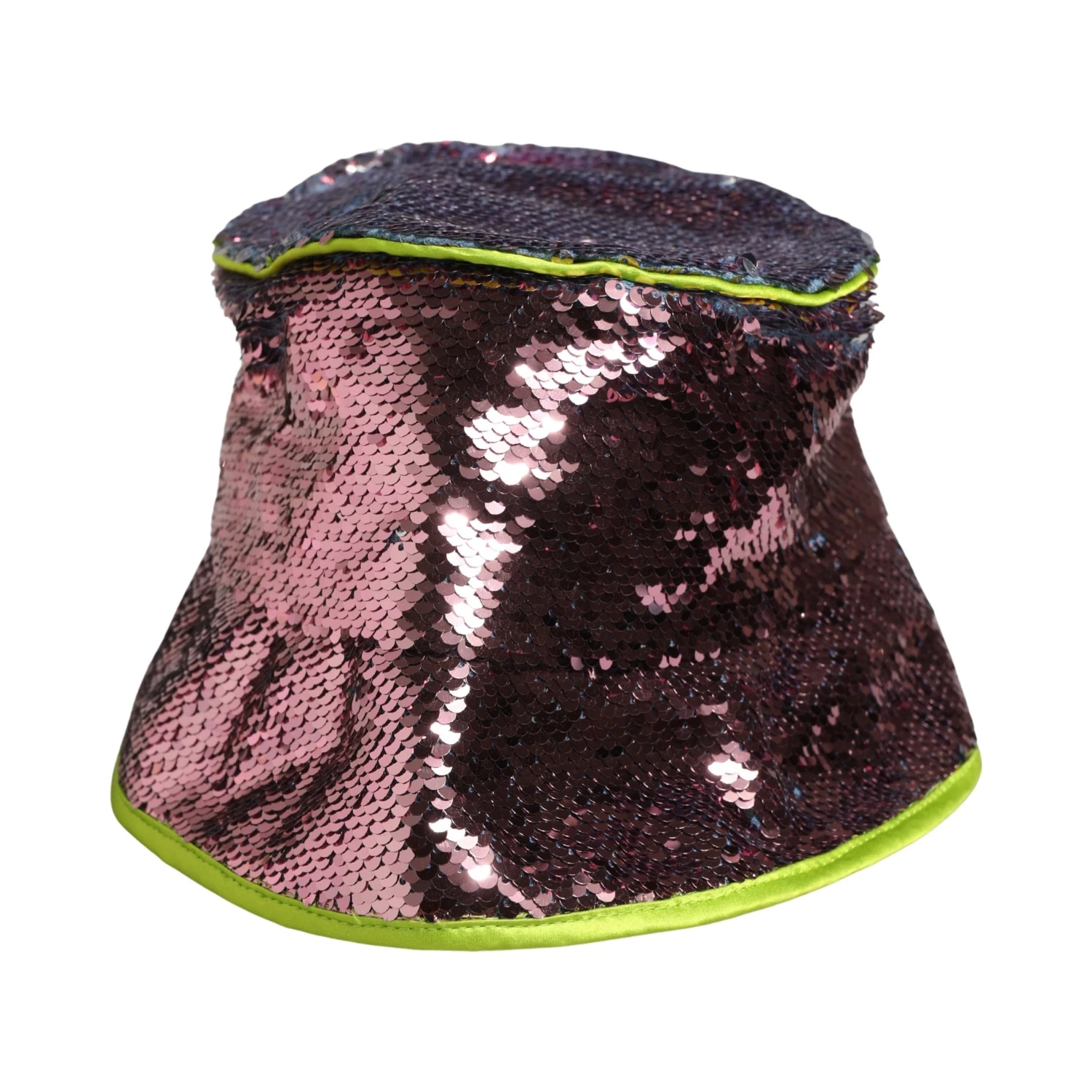 Men Purple Sequined Bucket Fisherman Capello Hat