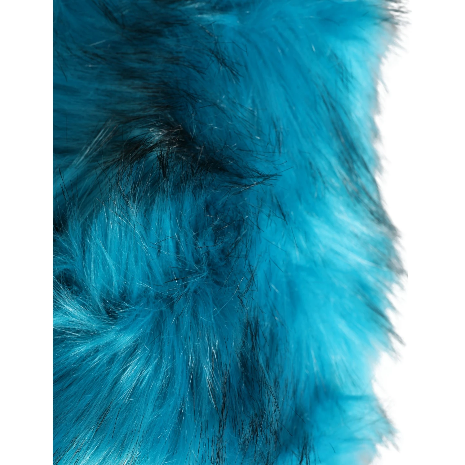 Blue Modacrylic Fur Women Bucket Capello Hat