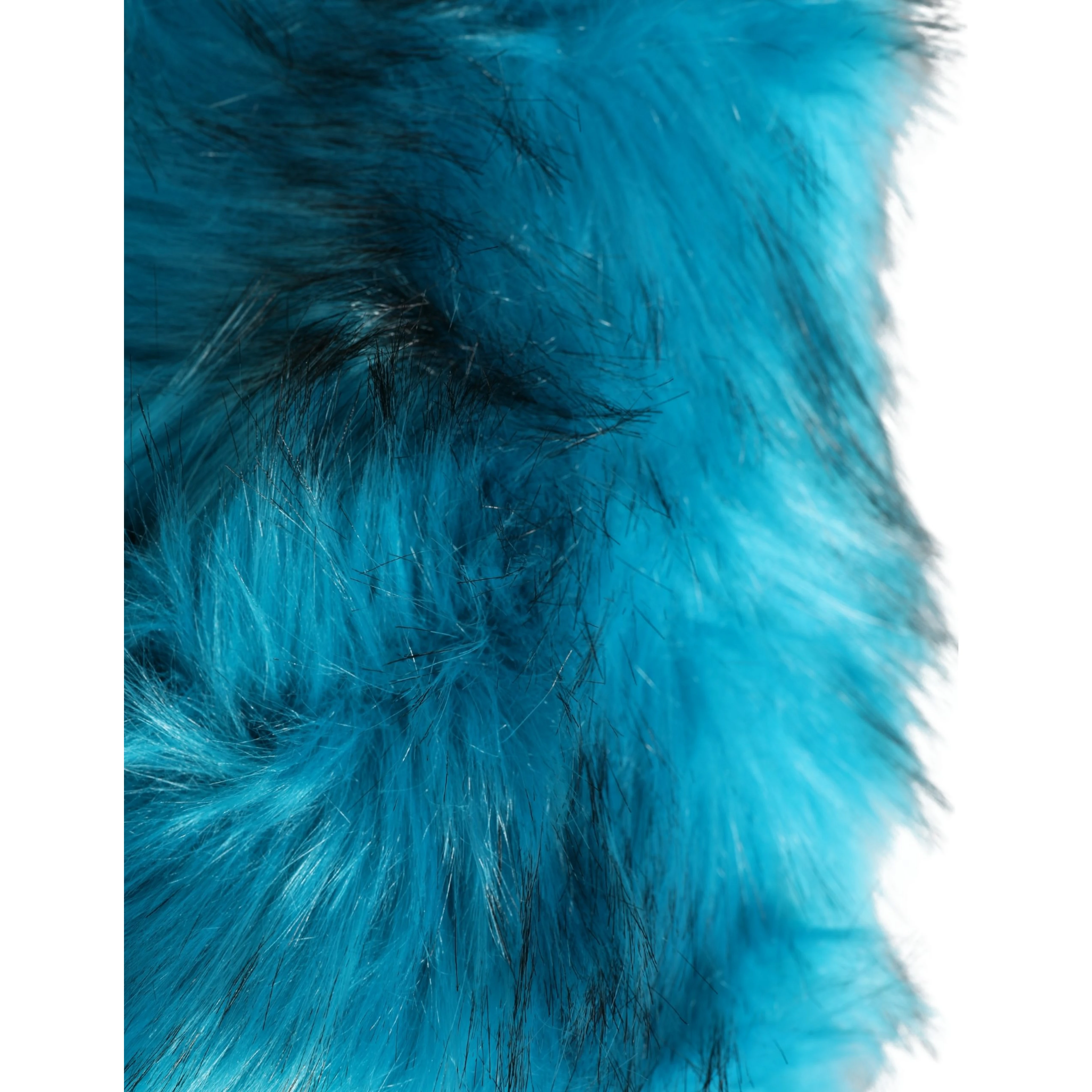 Blue Modacrylic Fur Women Bucket Capello Hat