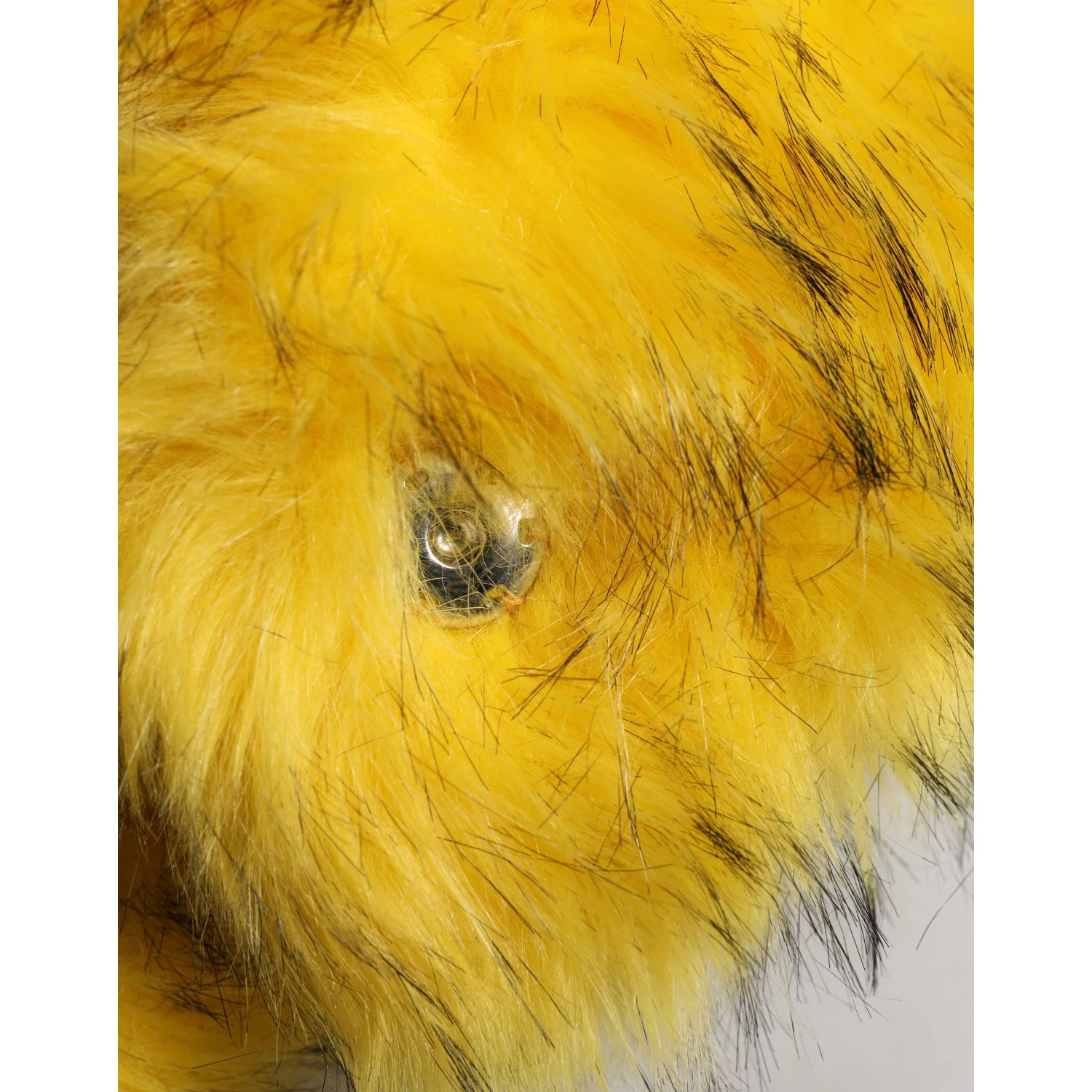 Yellow Modacrylic Fur Women Bucket Capello Hat
