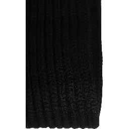 Black Cashmere Knitted Men Neck Warmer One Size Scarf