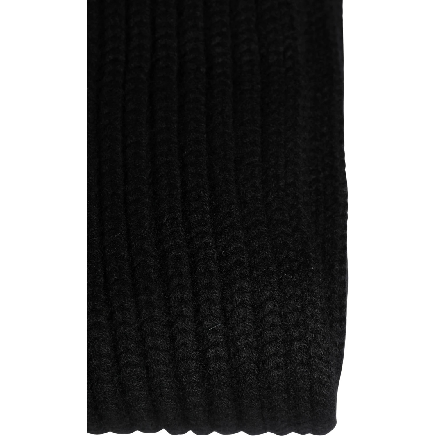 Black Cashmere Knitted Men Neck Warmer One Size Scarf