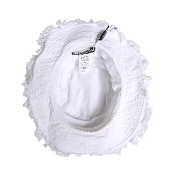White Broderie Anglaise DG Crystal Bucket Hat