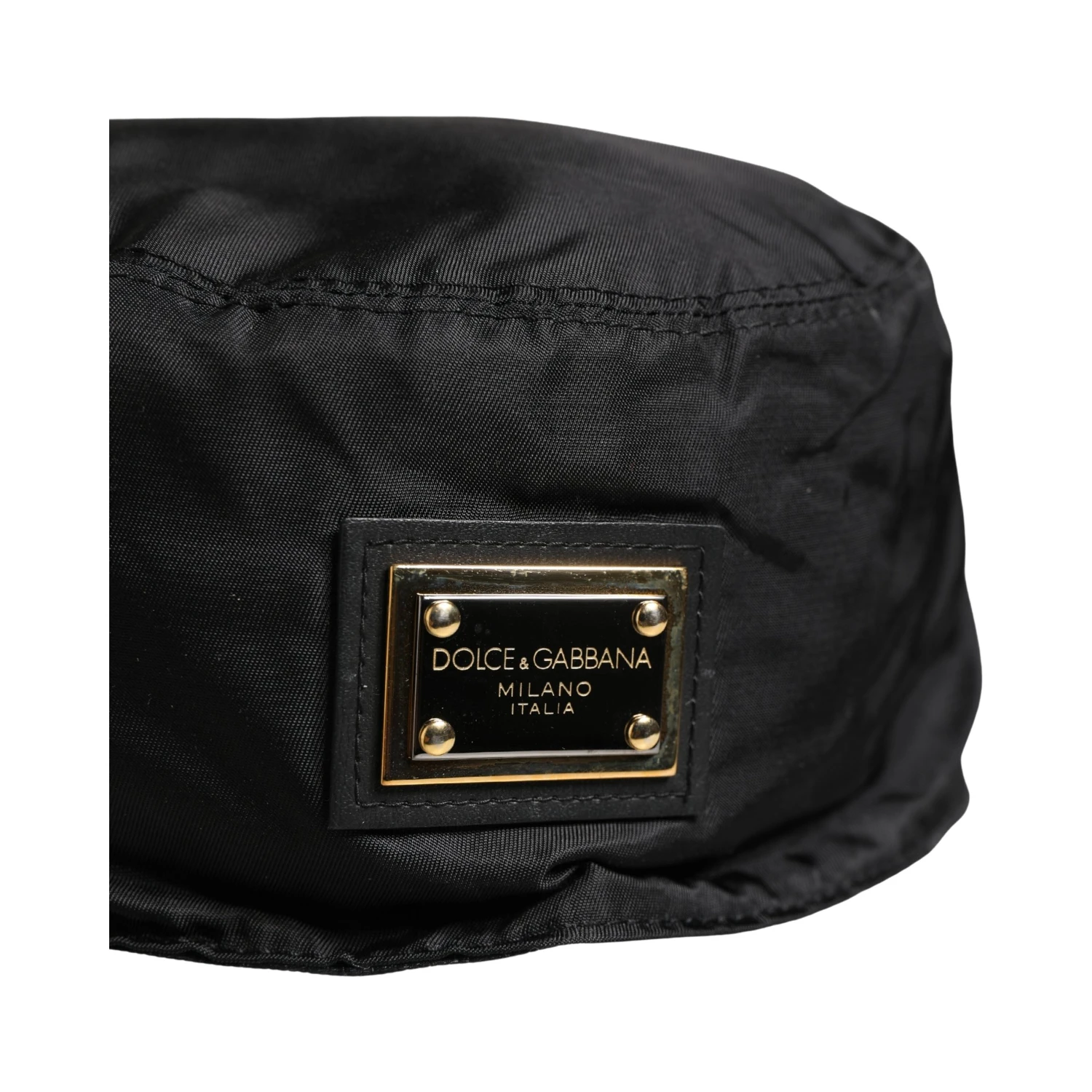 Men Black Plastic Fisherman Bucket Capello Hat