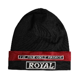 Black Cuffed "I'M THE ONLY PRINCE ROYAL" Beanie Hat