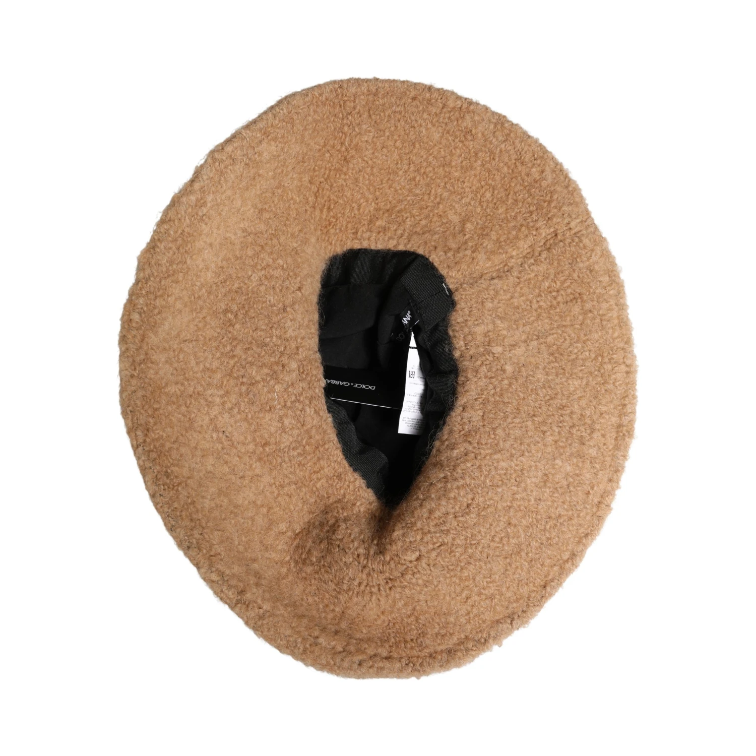 Beige Virgin Wool Fur Women Knitted Capello Hat