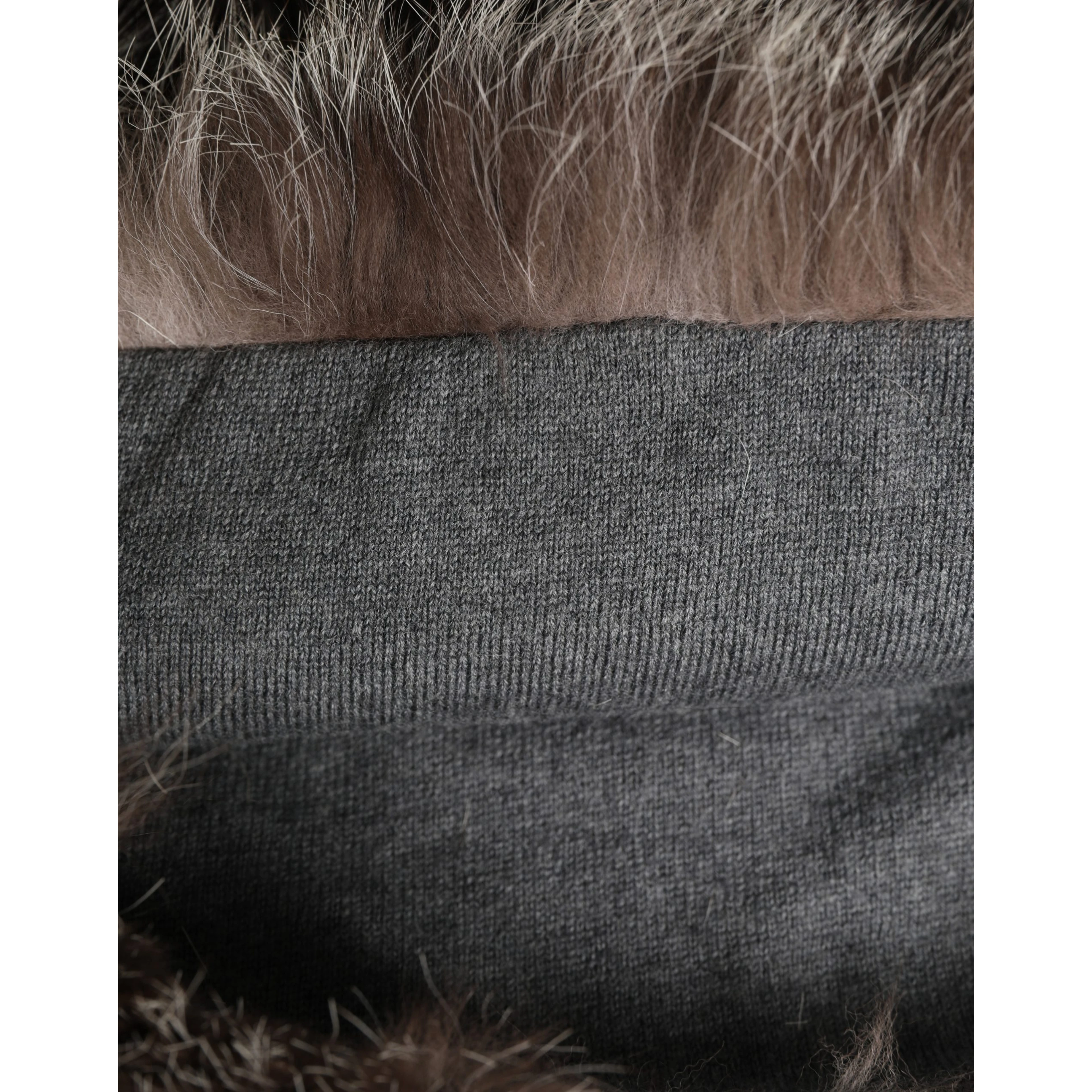 Brown Faux Fur Whole Head Wrap Capello Hat
