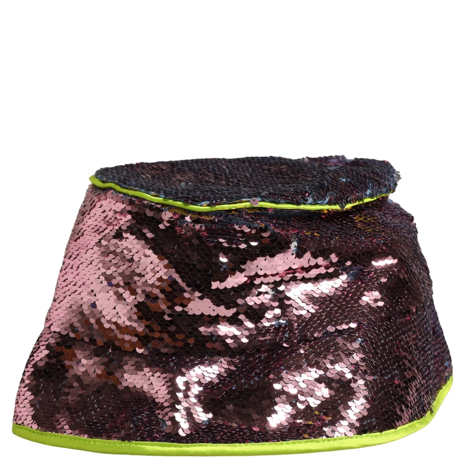 Men Purple Sequined Bucket Fisherman Capello Hat