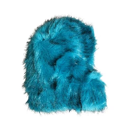 Blue Modacrylic Fur Women Bucket Capello Hat