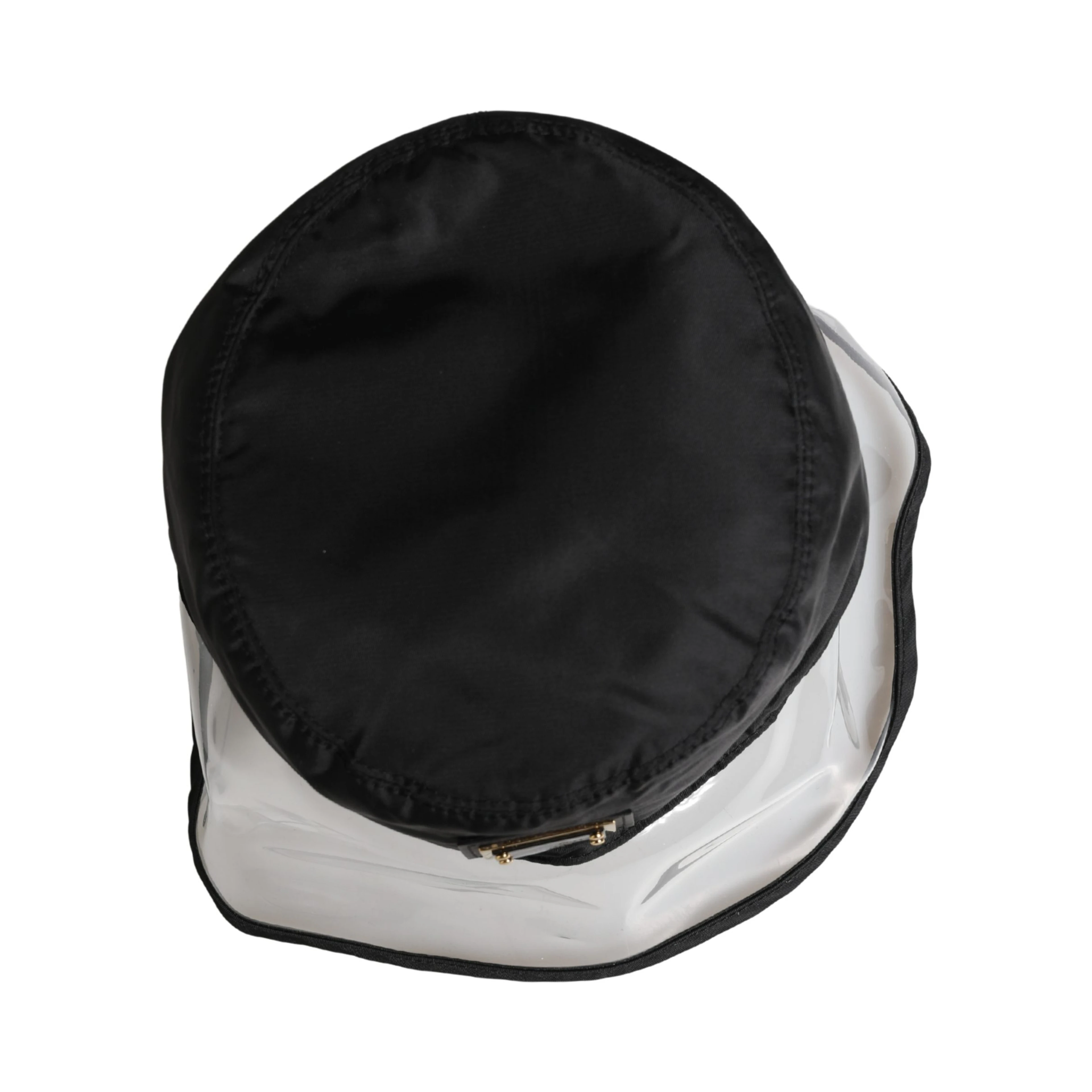 Men Black Plastic Fisherman Bucket Capello Hat