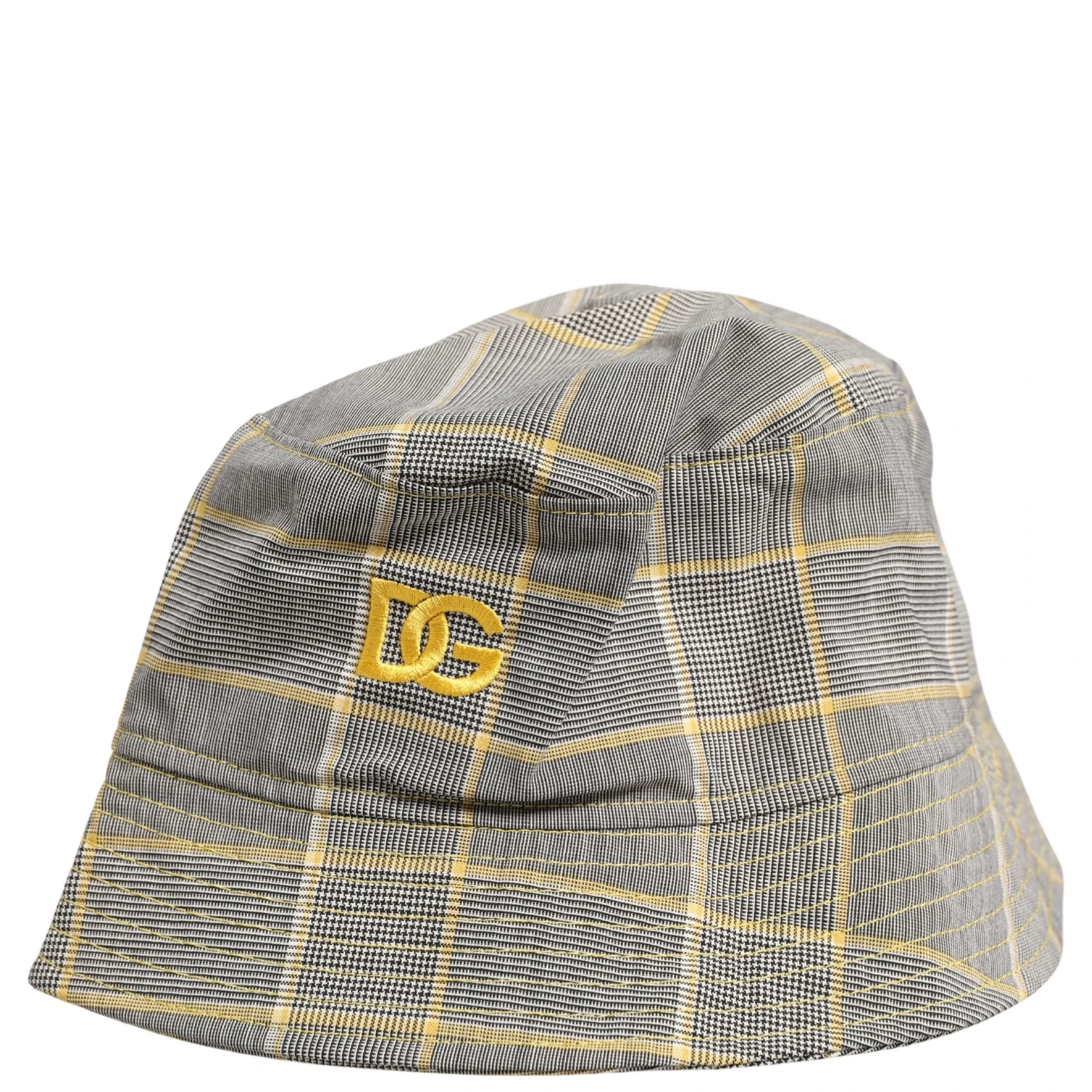 Men Gray Checkered Bucket Fisherman Capello Hat