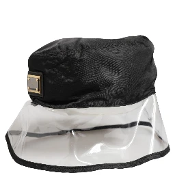 Men Black Plastic Fisherman Bucket Capello Hat