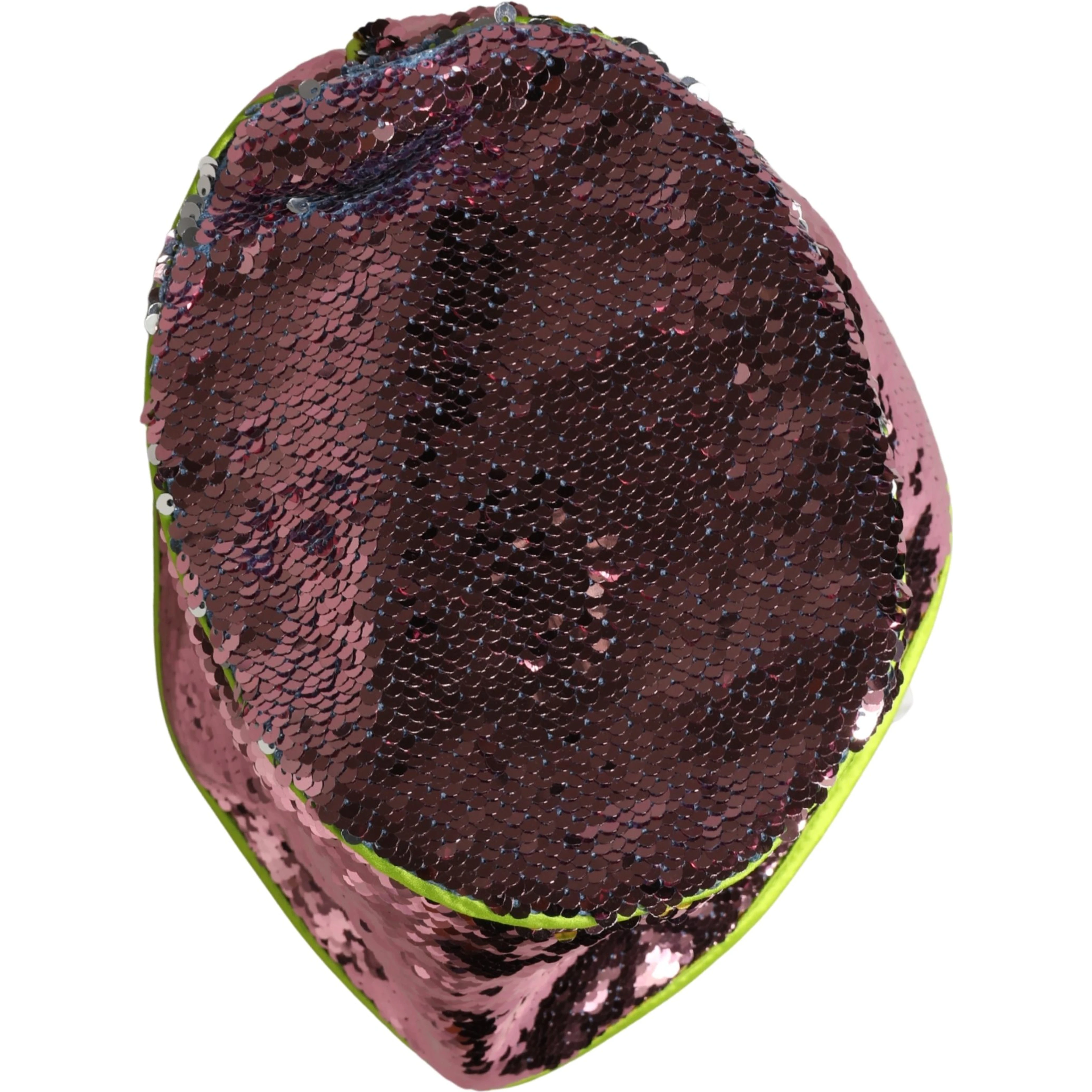 Men Purple Sequined Bucket Fisherman Capello Hat