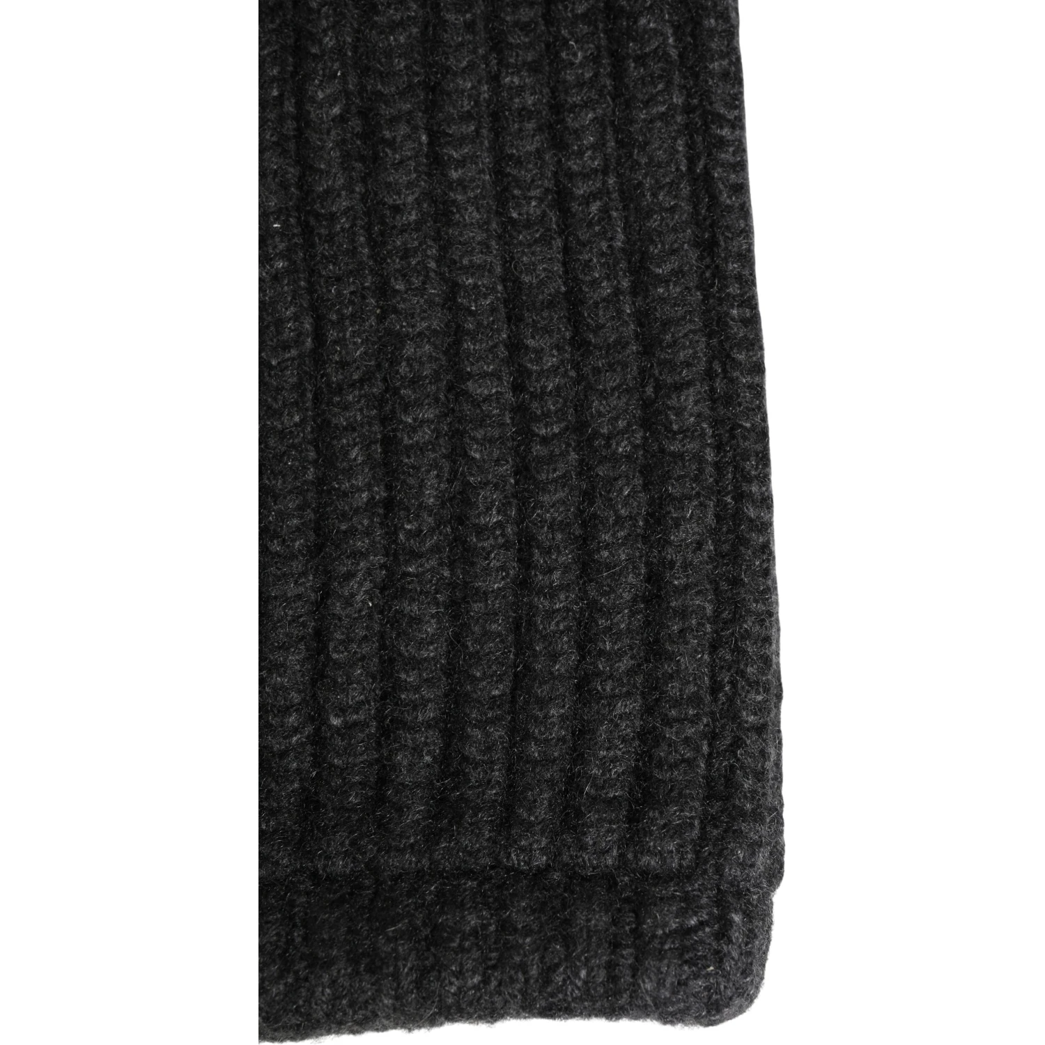 Black Cashmere Knitted Men Winter Neck Warmer Hat