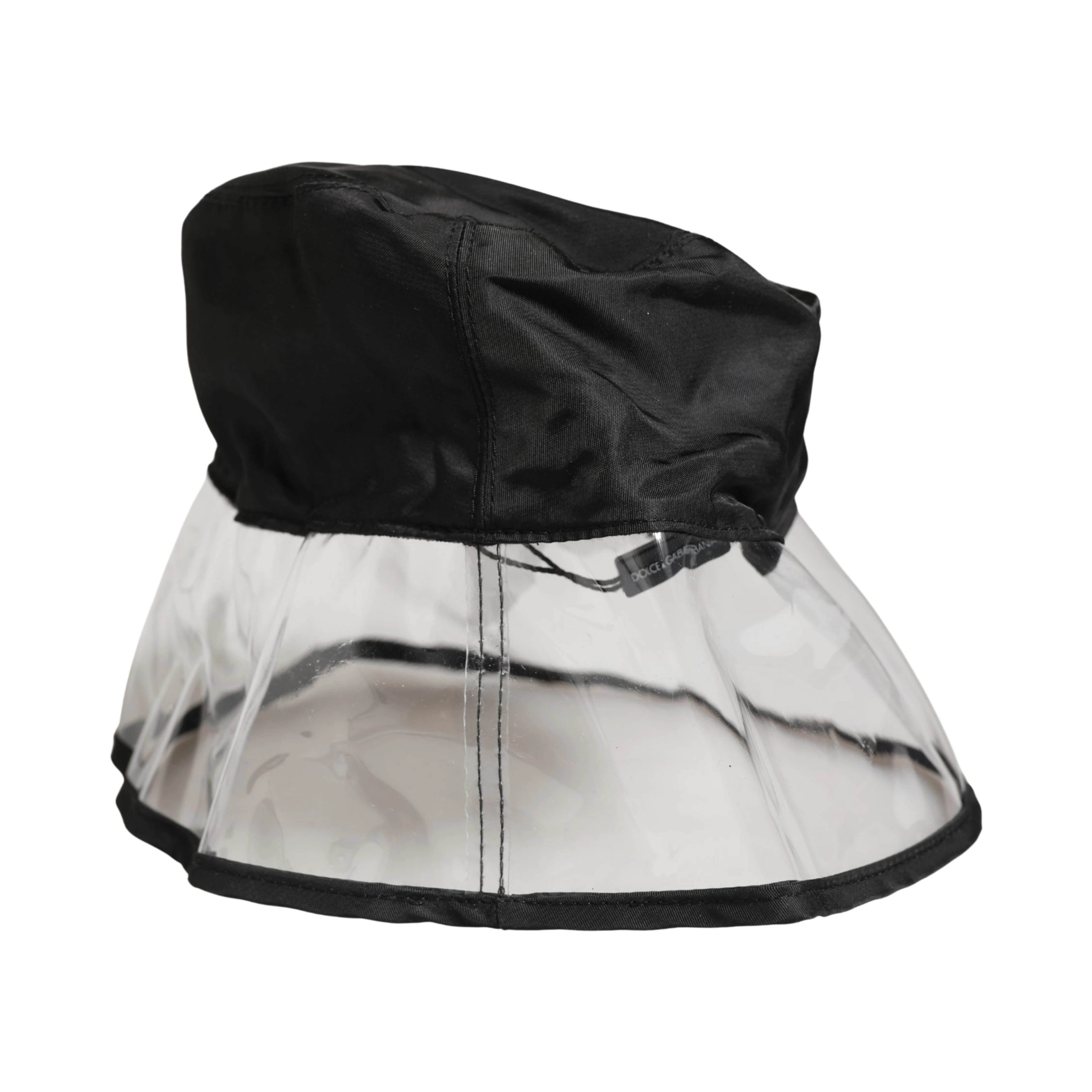 Men Black Plastic Fisherman Bucket Capello Hat