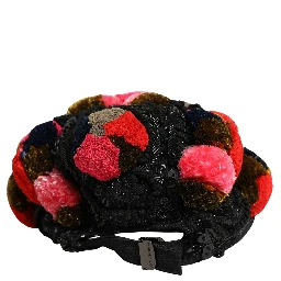 Multicolor Pom Poms Sequin Embellishment Hat