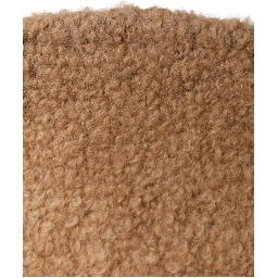 Beige Virgin Wool Fur Women Knitted Capello Hat