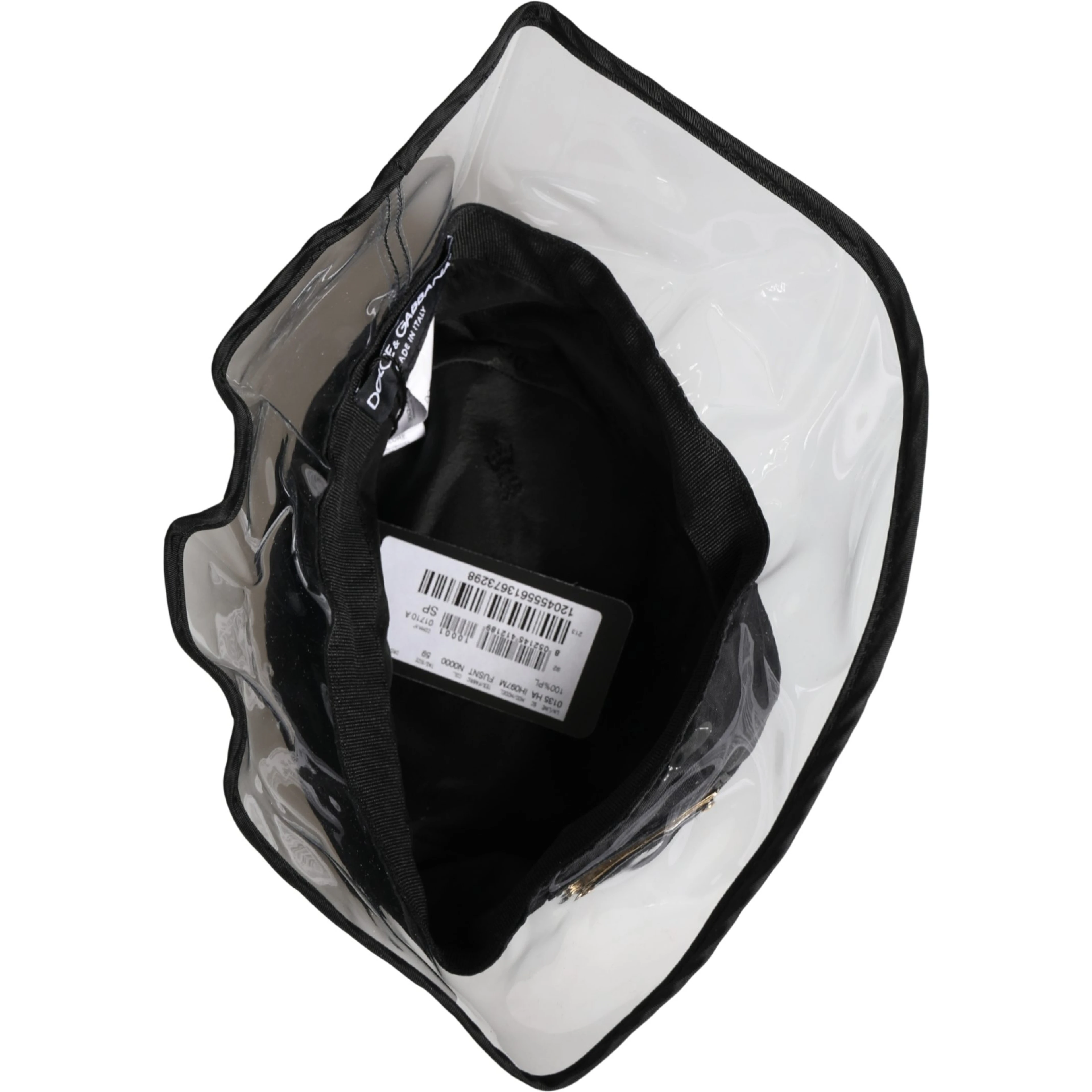 Men Black Plastic Fisherman Bucket Capello Hat