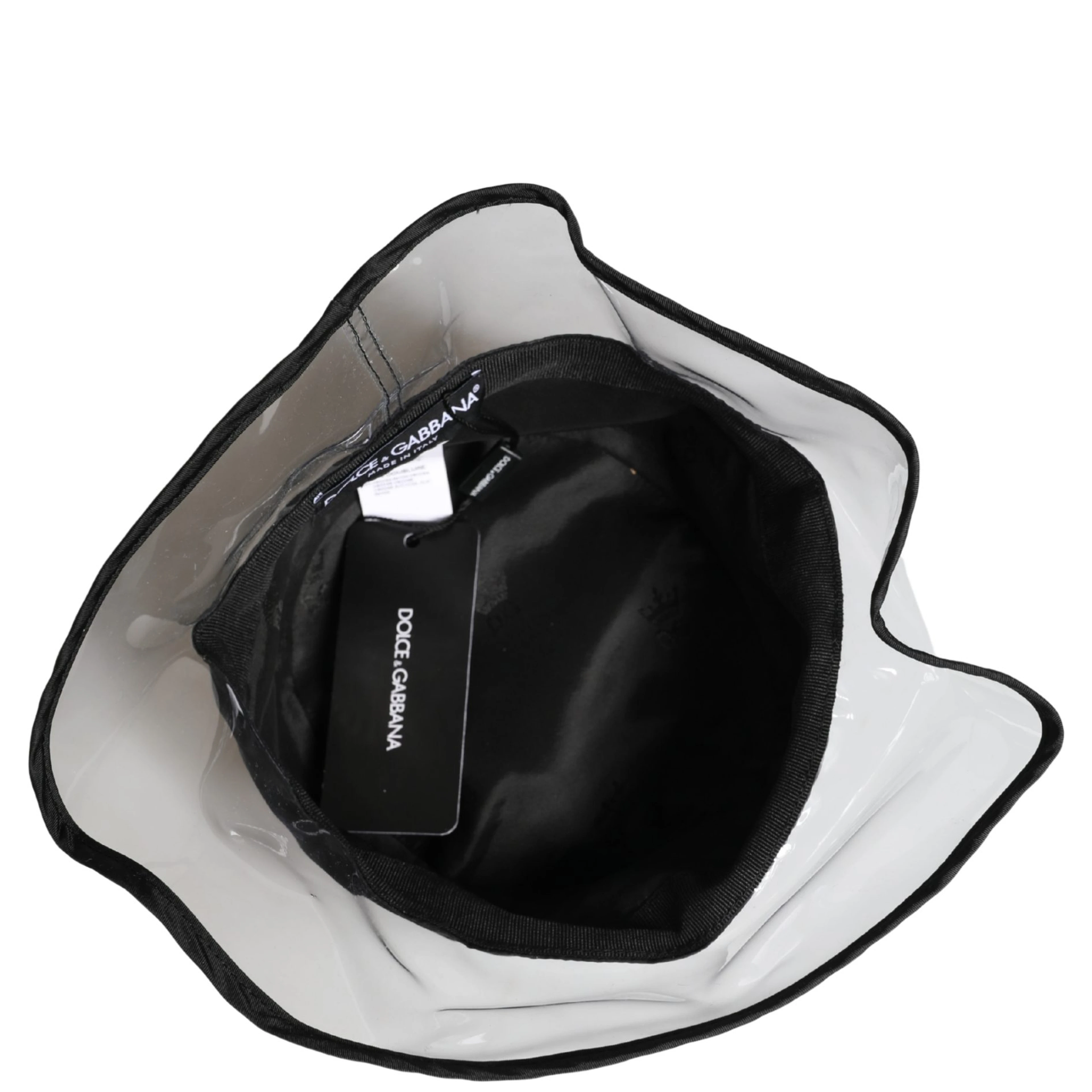 Men Black Plastic Fisherman Bucket Capello Hat