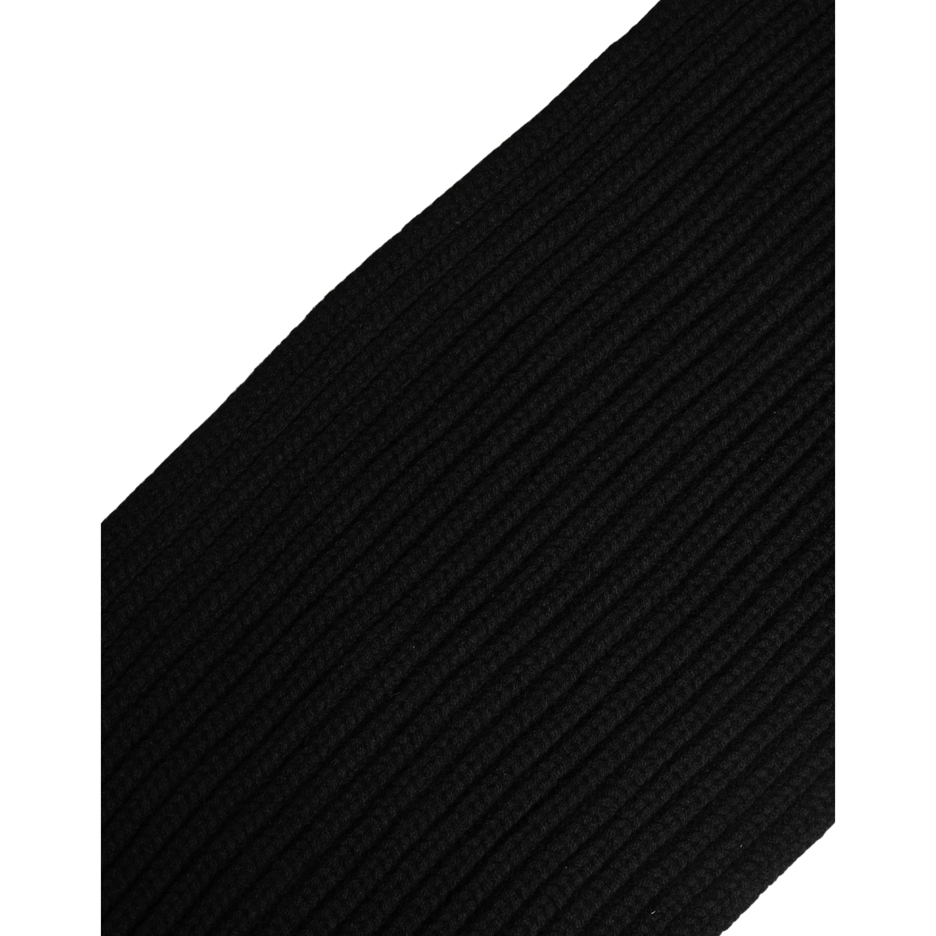 Black Cashmere Knitted Men Neck Warmer One Size Scarf
