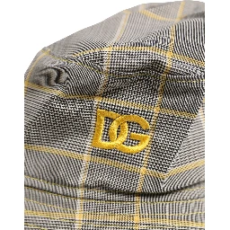 Men Gray Checkered Bucket Fisherman Capello Hat