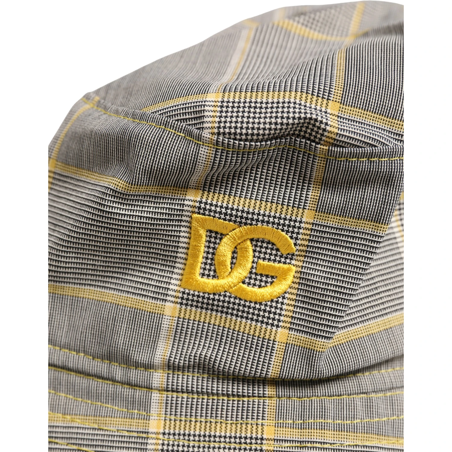Men Gray Checkered Bucket Fisherman Capello Hat
