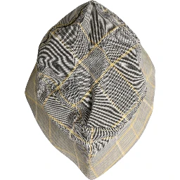 Men Gray Checkered Bucket Fisherman Capello Hat