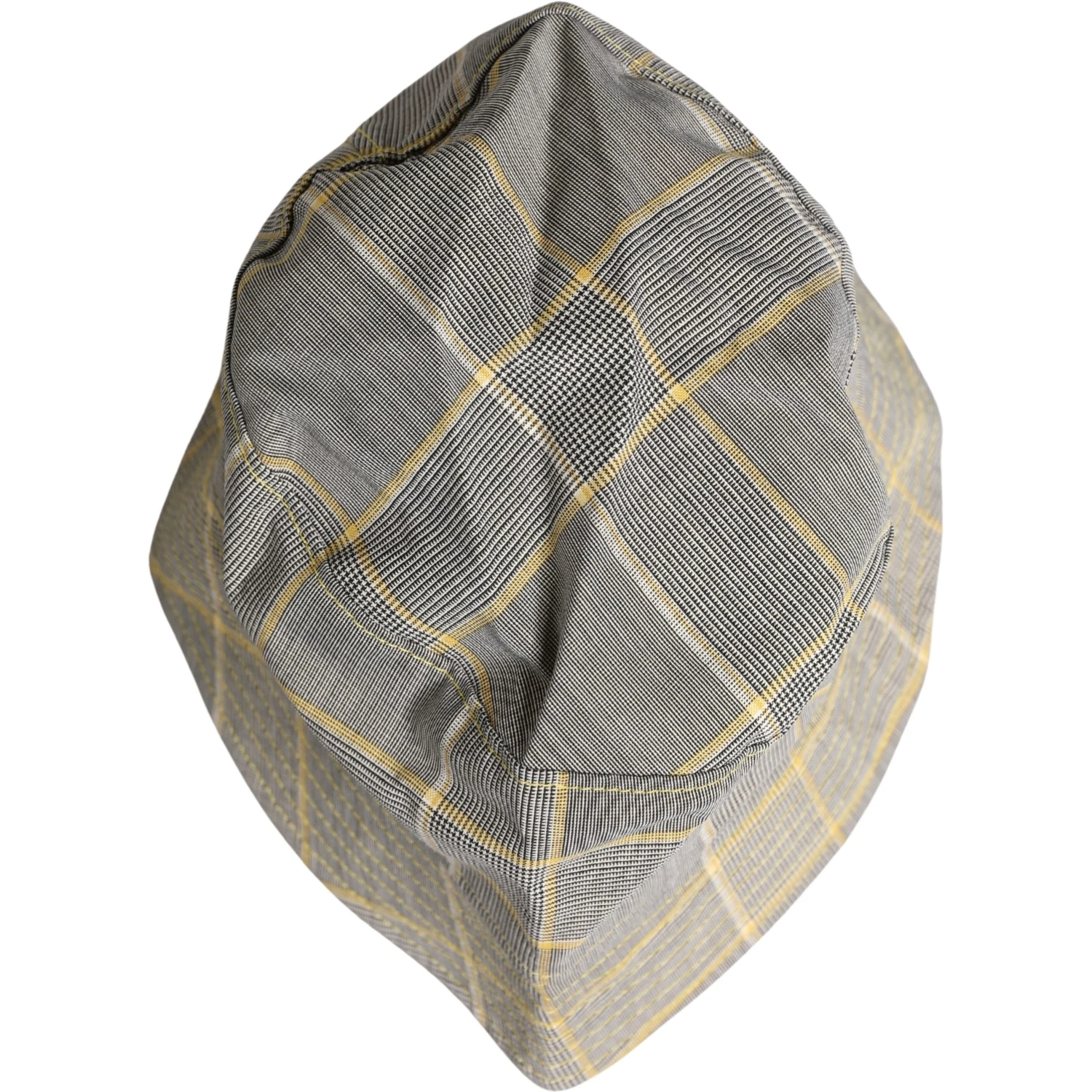 Men Gray Checkered Bucket Fisherman Capello Hat