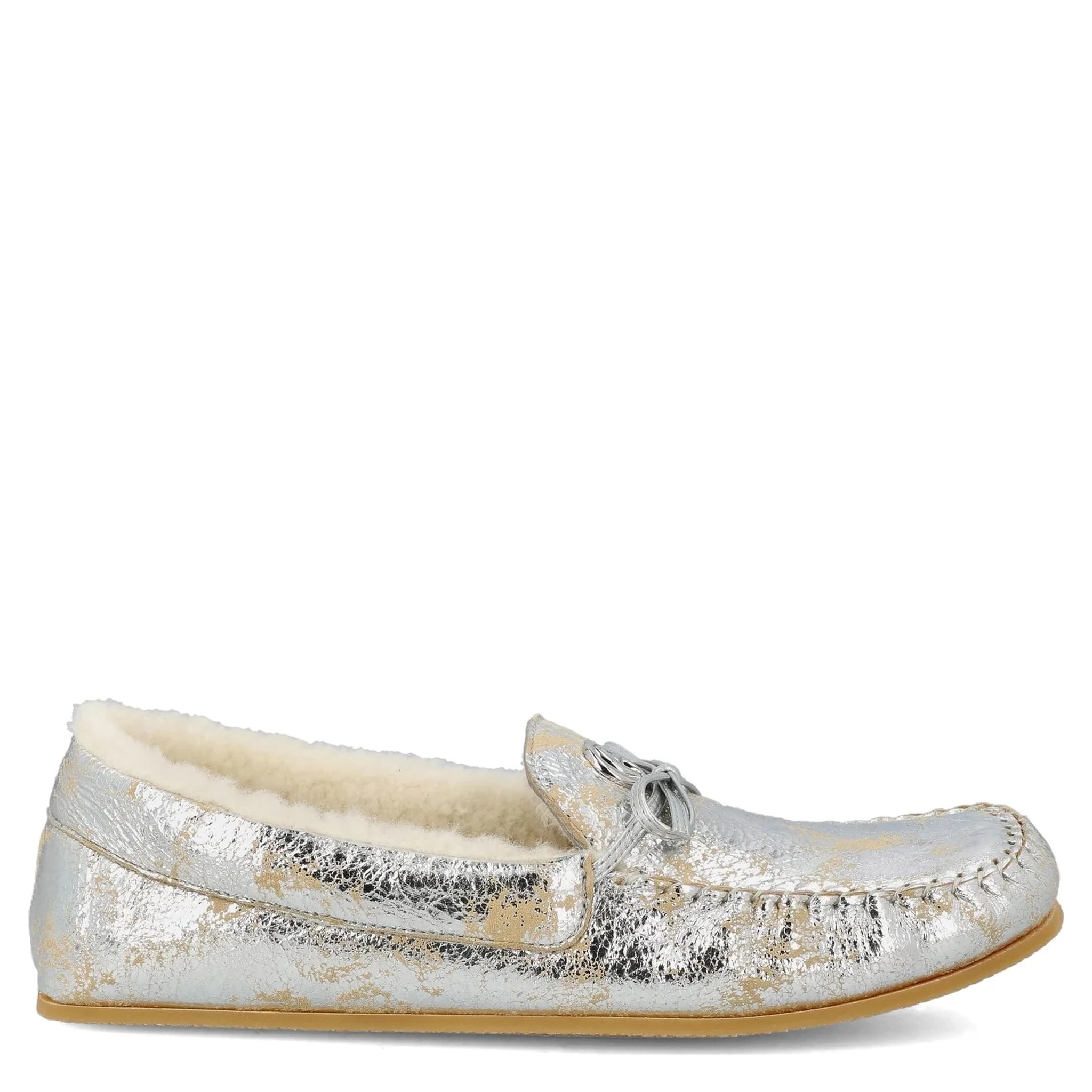 Leather loafers with wool lining