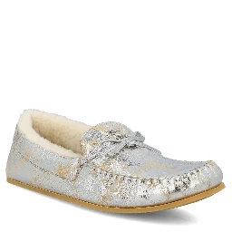 Leather loafers with wool lining