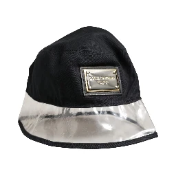 Black Cotton Plastic Fisherman Bucket Capello Hat