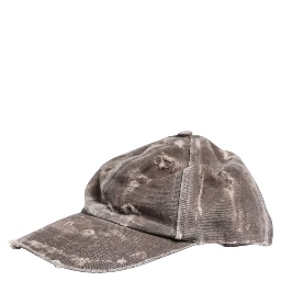 Men Brown Cotton Distressed Baseball Capello Hat