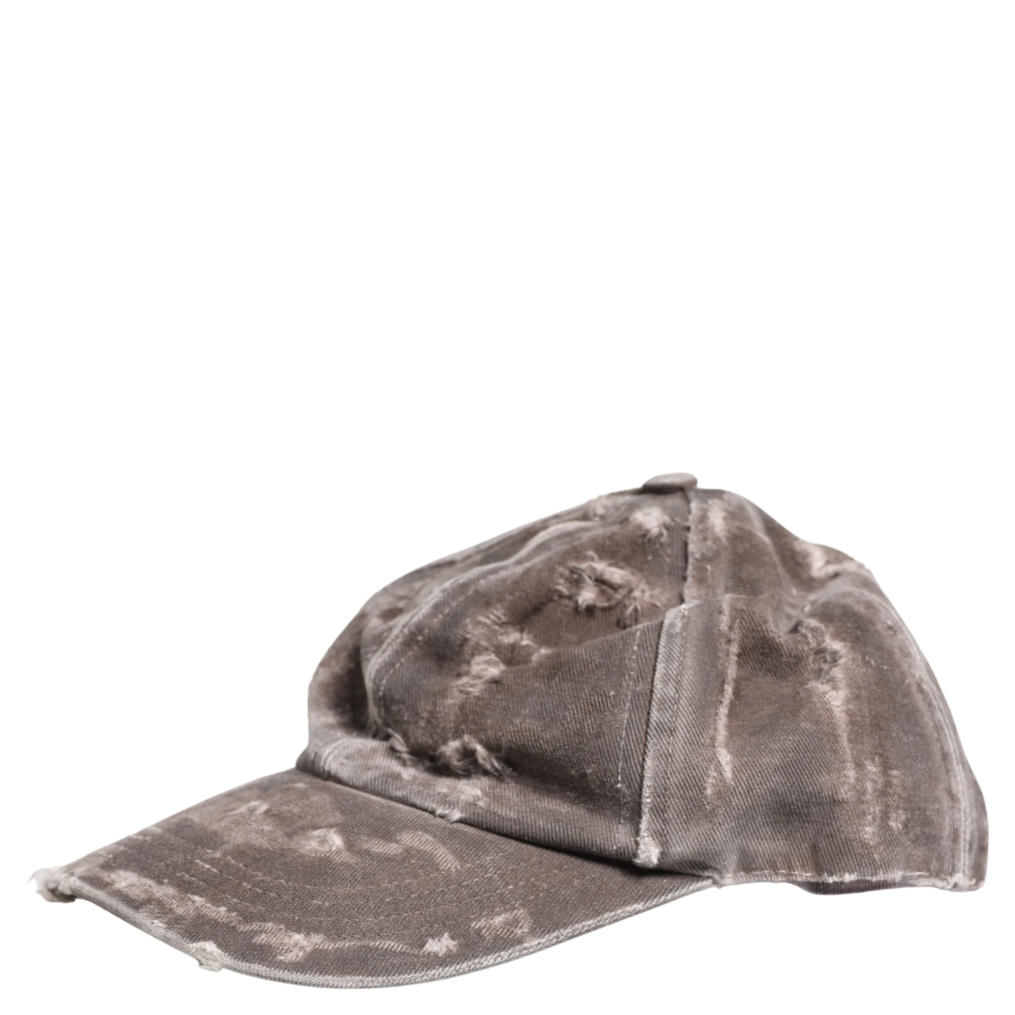 Men Brown Cotton Distressed Baseball Capello Hat
