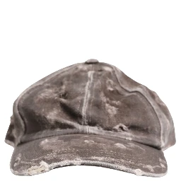Men Brown Cotton Distressed Baseball Capello Hat