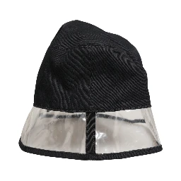 Black Cotton Plastic Fisherman Bucket Capello Hat