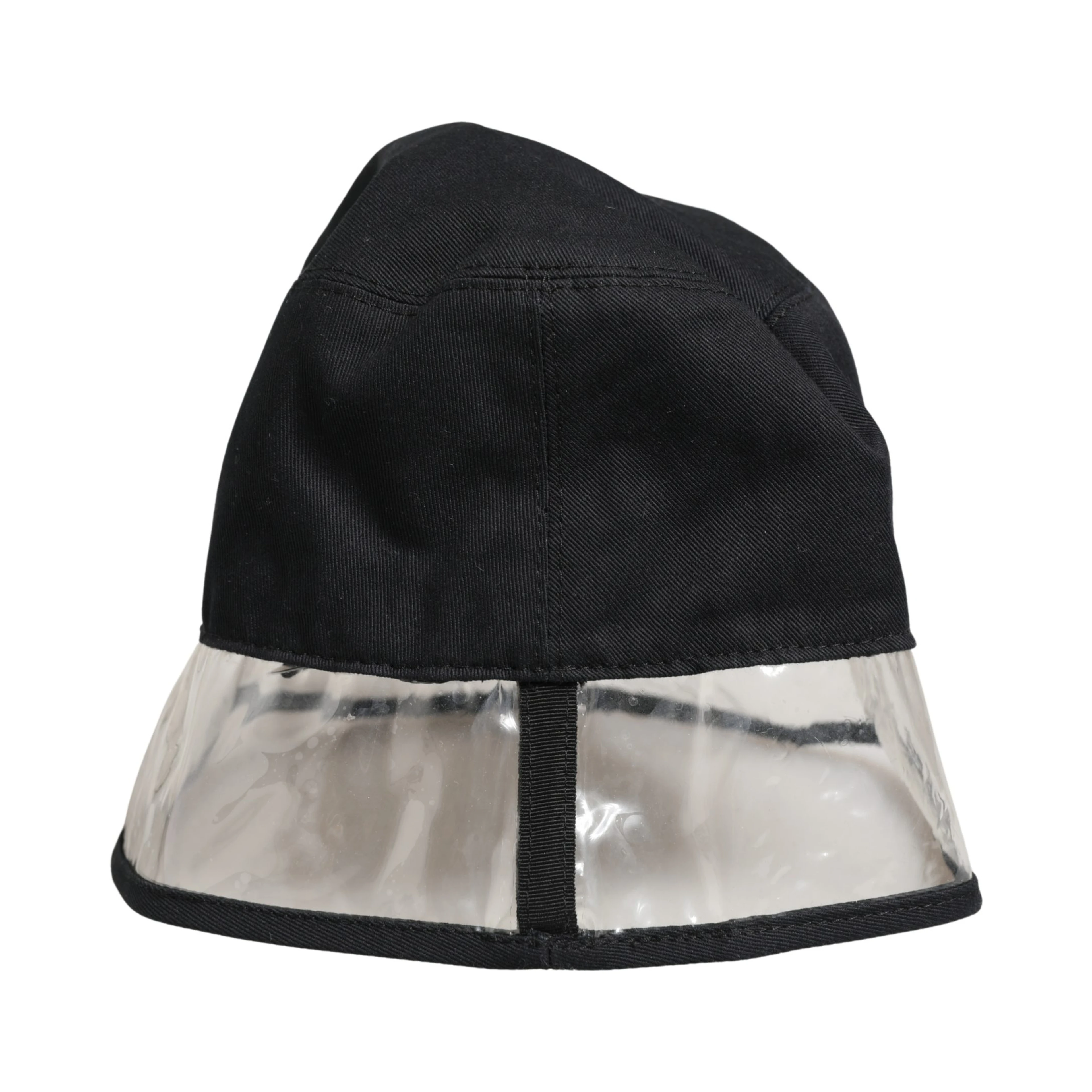 Black Cotton Plastic Fisherman Bucket Capello Hat