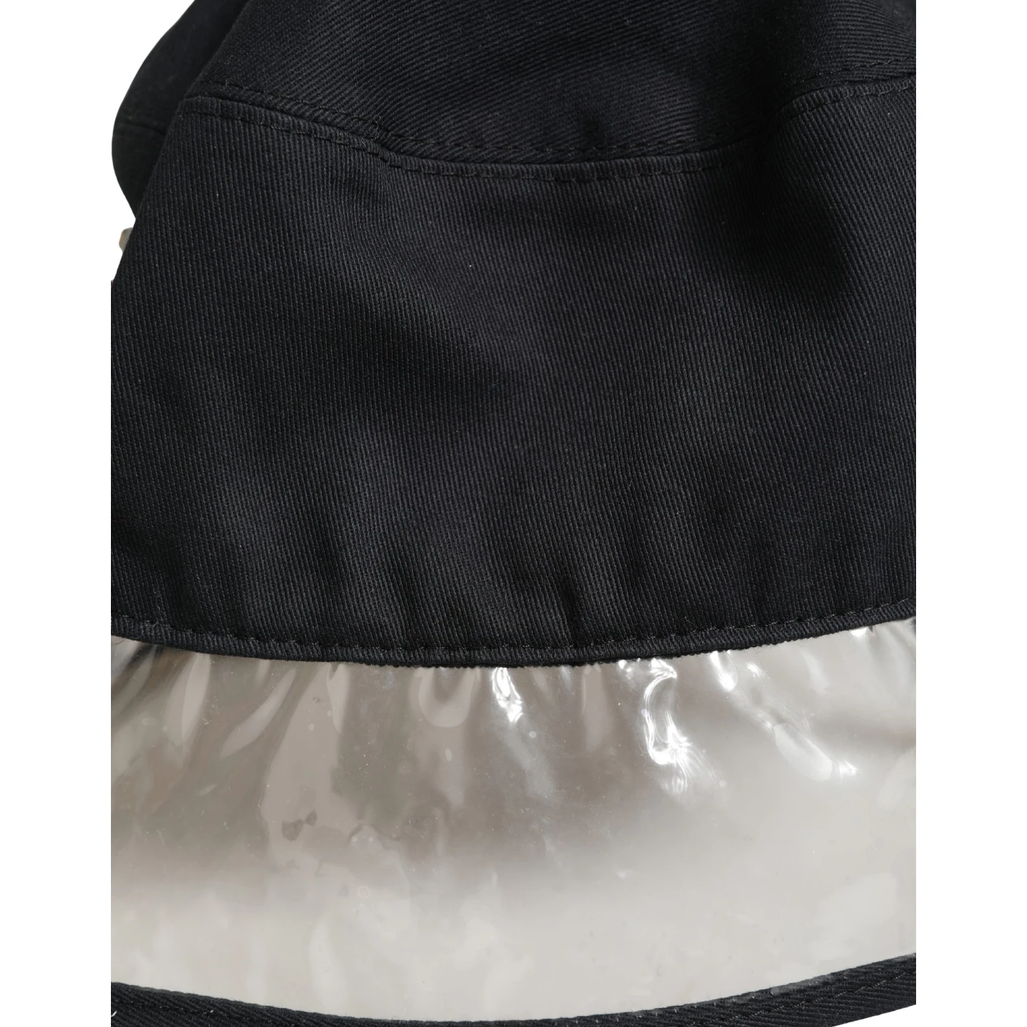 Black Cotton Plastic Fisherman Bucket Capello Hat
