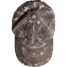 Men Brown Cotton Distressed Baseball Capello Hat