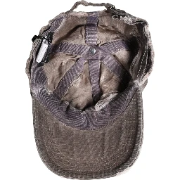 Men Brown Cotton Distressed Baseball Capello Hat