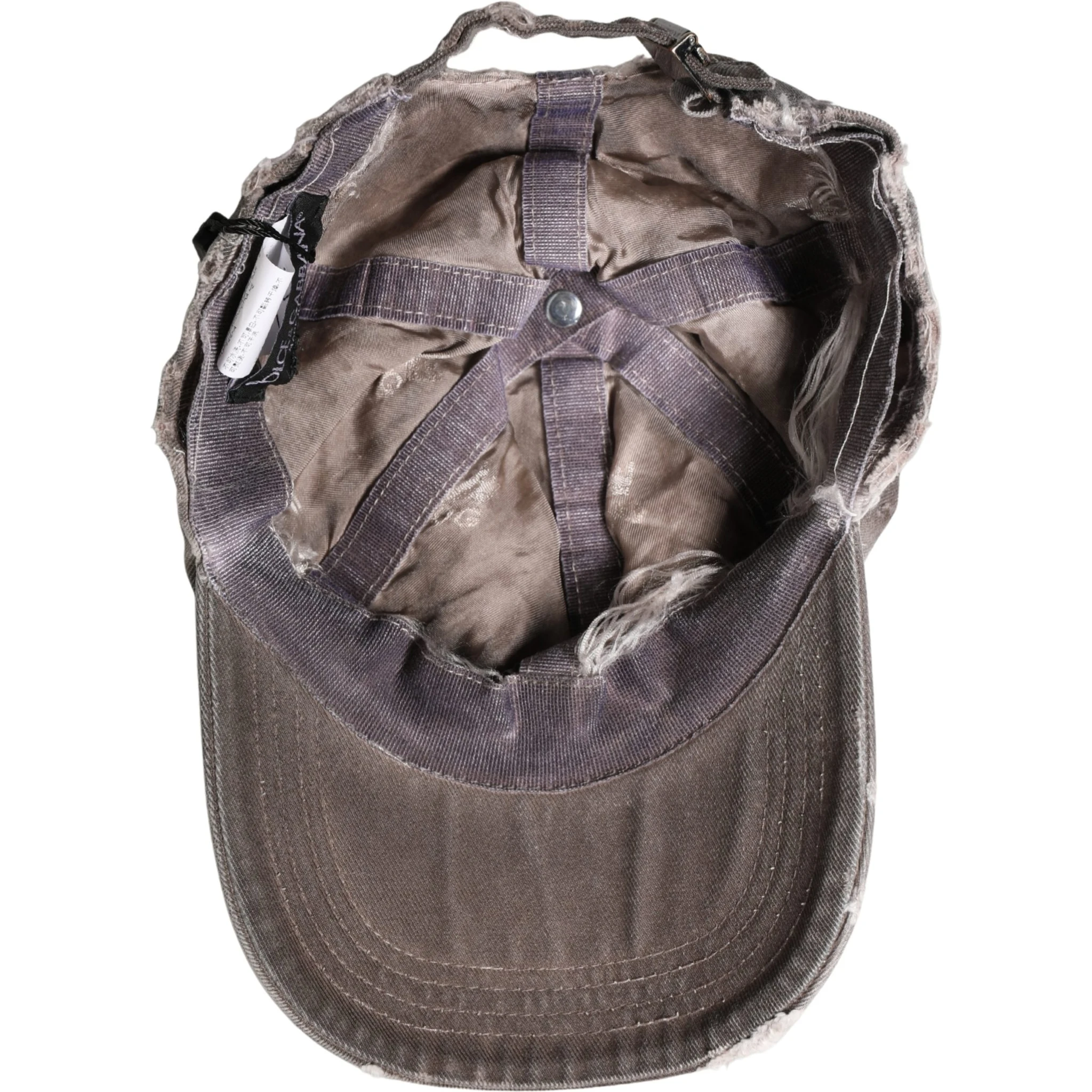 Men Brown Cotton Distressed Baseball Capello Hat