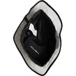 Black Cotton Plastic Fisherman Bucket Capello Hat