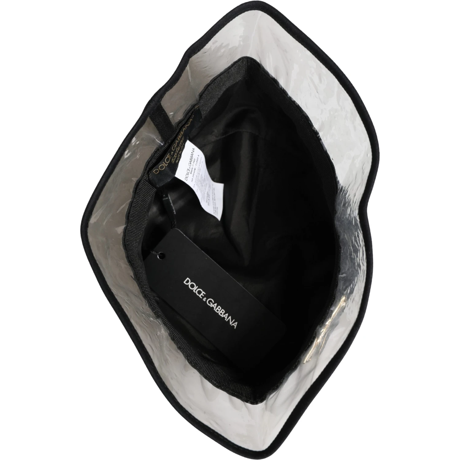Black Cotton Plastic Fisherman Bucket Capello Hat