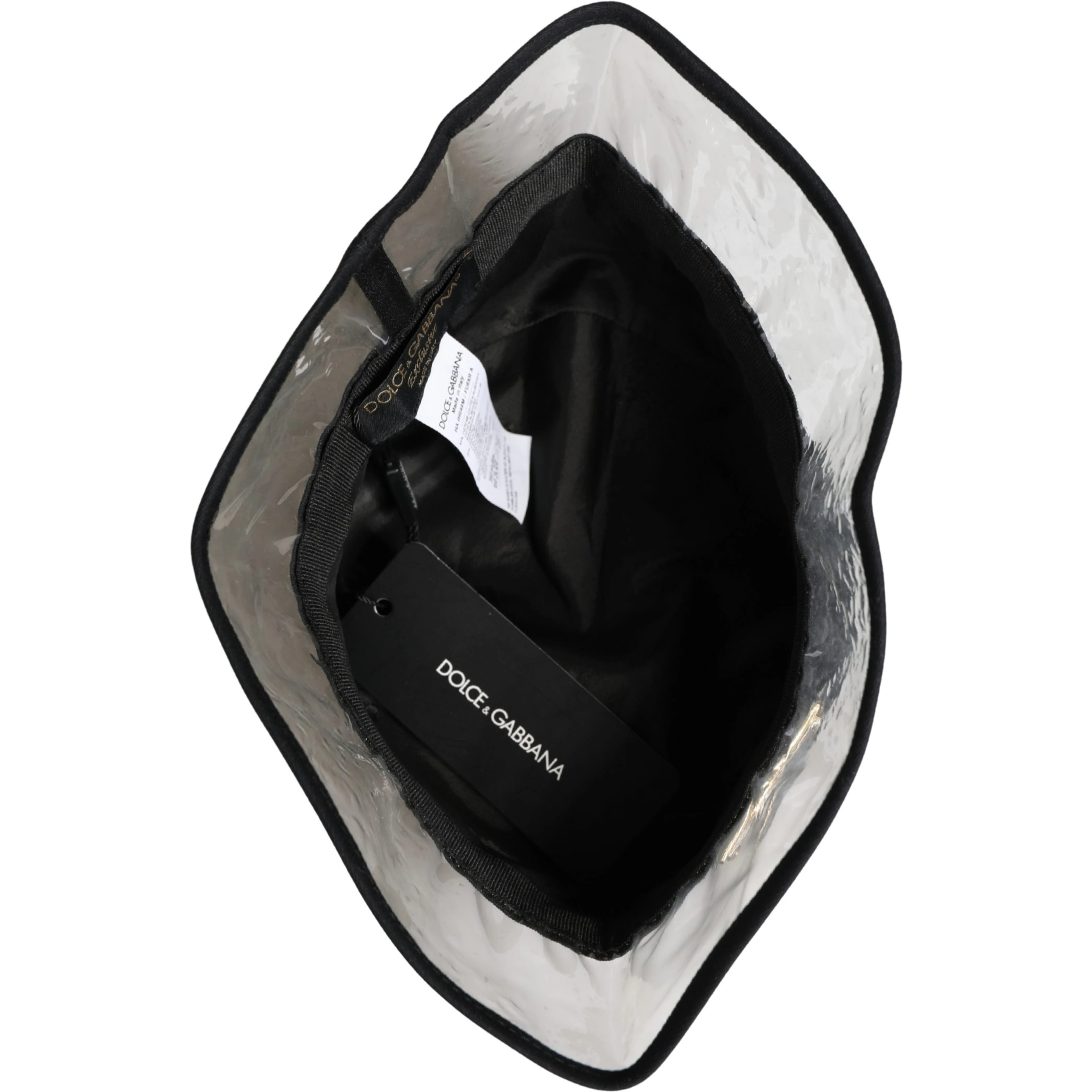 Black Cotton Plastic Fisherman Bucket Capello Hat
