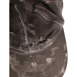 Men Brown Cotton Distressed Baseball Capello Hat